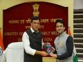 IRS officer Sahil Seth launches his book 'A confused mind story' with the first copy to Union health Minister Mansukh L Mandaviya - Hindi News | IRS officer Sahil Seth launches his book 'A confused mind story' with the first copy to Union health Minister Mansukh L Mandaviya | Latest business News at Lokmattimes.com