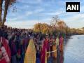 Indian Americans celebrate Chhath Puja in several states across US - Hindi News | Indian Americans celebrate Chhath Puja in several states across US | Latest international News at Lokmattimes.com