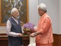 J-K LG Manoj Sinha calls on PM Modi - Hindi News | J-K LG Manoj Sinha calls on PM Modi | Latest national News at Lokmattimes.com