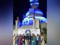 Dhauli Shanti Stupa turns 'teal', represents fight against 'Cervical Cancer' - Hindi News | Dhauli Shanti Stupa turns 'teal', represents fight against 'Cervical Cancer' | Latest national News at Lokmattimes.com