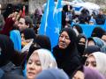 Uyghur activists protest outside Chinese Consulate in Istanbul - Hindi News | Uyghur activists protest outside Chinese Consulate in Istanbul | Latest international News at Lokmattimes.com