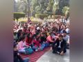 Students stage protest at Kurukshetra university against fees hike - Hindi News | Students stage protest at Kurukshetra university against fees hike | Latest national News at Lokmattimes.com