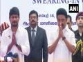 Tamil Nadu CM Stalin's son Udhayanidhi sworn in as cabinet minister - Hindi News | Tamil Nadu CM Stalin's son Udhayanidhi sworn in as cabinet minister | Latest politics News at Lokmattimes.com