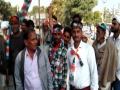 Rajasthan: Farmers protest during Bharat Jodo, demand loan waivers - Hindi News | Rajasthan: Farmers protest during Bharat Jodo, demand loan waivers | Latest national News at Lokmattimes.com