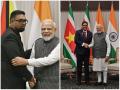 PM Modi meets Presidents of Guyana, Suriname on margins of Pravasi Bharatiya Divas in Indore - Hindi News | PM Modi meets Presidents of Guyana, Suriname on margins of Pravasi Bharatiya Divas in Indore | Latest international News at Lokmattimes.com