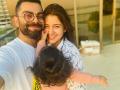 Anushka Sharma shares playful picture of Virat, Vamika from their trek in Rishikesh - Hindi News | Anushka Sharma shares playful picture of Virat, Vamika from their trek in Rishikesh | Latest entertainment News at Lokmattimes.com