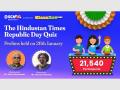ClassAct 2023 - The Hindustan Times R-Day Quiz: Prelims round witnesses 21,540 participants - Hindi News | ClassAct 2023 - The Hindustan Times R-Day Quiz: Prelims round witnesses 21,540 participants | Latest business News at Lokmattimes.com