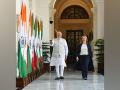 PM Modi meets Italian counterpart Giorgia Meloni at Delhi's Hyderabad House - Hindi News | PM Modi meets Italian counterpart Giorgia Meloni at Delhi's Hyderabad House | Latest international News at Lokmattimes.com