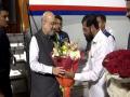 Amit Shah reaches Mumbai, to hold key meet with senior BJP leaders, CM Shinde - Hindi News | Amit Shah reaches Mumbai, to hold key meet with senior BJP leaders, CM Shinde | Latest politics News at Lokmattimes.com