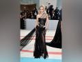 Gigi Hadid nails sheer black corset outfit at Met Gala 2023 - Hindi News | Gigi Hadid nails sheer black corset outfit at Met Gala 2023 | Latest entertainment News at Lokmattimes.com