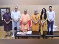 CM Yogi Adityanath meets makers of 'The Kerala Story' in Lucknow - Hindi News | CM Yogi Adityanath meets makers of 'The Kerala Story' in Lucknow | Latest entertainment News at Lokmattimes.com