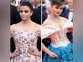 Cannes Film Festival 2023: Urvashi Rautela's blue lipstick look reminds netizens of Aishwarya Rai - Hindi News | Cannes Film Festival 2023: Urvashi Rautela's blue lipstick look reminds netizens of Aishwarya Rai | Latest entertainment News at Lokmattimes.com