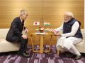 PM Modi interacts with renowned Japanese author, Padma Shri awardee Tomio Mizokami in Hiroshima - Hindi News | PM Modi interacts with renowned Japanese author, Padma Shri awardee Tomio Mizokami in Hiroshima | Latest international News at Lokmattimes.com