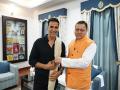 Akshay Kumar meets Uttarakhand CM Pushkar Singh Dhami in Dehradun - Hindi News | Akshay Kumar meets Uttarakhand CM Pushkar Singh Dhami in Dehradun | Latest entertainment News at Lokmattimes.com