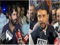 Wrestlers Bajrang Punia, Sakshi Malik reach Anurag Thakur's residence for talks - Hindi News | Wrestlers Bajrang Punia, Sakshi Malik reach Anurag Thakur's residence for talks | Latest national News at Lokmattimes.com