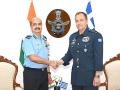 Hellenic Air Force chief calls on IAF chief VR Chaudhari - Hindi News | Hellenic Air Force chief calls on IAF chief VR Chaudhari | Latest international News at Lokmattimes.com
