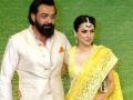 Bobby Deol, wife Tanya serve couple goals at 'bhatija' Karan's sangeet, dance on 'Humko sirf tumse pyaar hai' - Hindi News | Bobby Deol, wife Tanya serve couple goals at 'bhatija' Karan's sangeet, dance on 'Humko sirf tumse pyaar hai' | Latest entertainment News at Lokmattimes.com