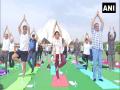 MoS Meenakashi Lekhi participates in Yoga session with diplomats - Hindi News | MoS Meenakashi Lekhi participates in Yoga session with diplomats | Latest international News at Lokmattimes.com