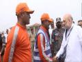 Home Minister Amit Shah visits cyclone-affected areas of Gujarat, to hold press conference in Bhuj at 7pm - Hindi News | Home Minister Amit Shah visits cyclone-affected areas of Gujarat, to hold press conference in Bhuj at 7pm | Latest national News at Lokmattimes.com
