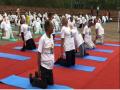 Indian Ambassador to Nepal Naveen Srivastava, Tourism Minister Sudan Kirati perform Yoga at Lumbini - Hindi News | Indian Ambassador to Nepal Naveen Srivastava, Tourism Minister Sudan Kirati perform Yoga at Lumbini | Latest international News at Lokmattimes.com