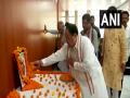 BJP chief JP Nadda, Union Minister Dharmendra Pradhan pay tribute to Dr Syama Prasad Mukherjee in Odisha - Hindi News | BJP chief JP Nadda, Union Minister Dharmendra Pradhan pay tribute to Dr Syama Prasad Mukherjee in Odisha | Latest national News at Lokmattimes.com