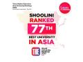 Shoolini is Top 100 in Asia - Hindi News | Shoolini is Top 100 in Asia | Latest business News at Lokmattimes.com