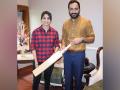 Punjab Sports Minister Meet Hayer meets cricketer Harleen Deol, junior World Cup medal winning shooters - Hindi News | Punjab Sports Minister Meet Hayer meets cricketer Harleen Deol, junior World Cup medal winning shooters | Latest other-sports News at Lokmattimes.com
