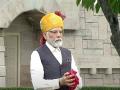 PM Modi continues with flamboyant pagadi tradition on Independence Day, dons Bandhani print safa - Hindi News | PM Modi continues with flamboyant pagadi tradition on Independence Day, dons Bandhani print safa | Latest entertainment News at Lokmattimes.com