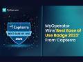 MyOperator Cloud Call Center Software Receives Best Ease of Use 2023 Badge from Capterra - Hindi News | MyOperator Cloud Call Center Software Receives Best Ease of Use 2023 Badge from Capterra | Latest business News at Lokmattimes.com