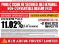 KLM Axiva Finvest to raise up to Rs 15,000 lakhs via non-convertible debentures - Hindi News | KLM Axiva Finvest to raise up to Rs 15,000 lakhs via non-convertible debentures | Latest business News at Lokmattimes.com