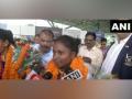 Indian women's hockey team receives grand welcome in Ranchi - Hindi News | Indian women's hockey team receives grand welcome in Ranchi | Latest hockey News at Lokmattimes.com