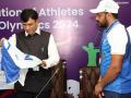 Mansukh Mandaviya felicitates Indian Men's Hockey Team for exceptional performance at Paris Olympics - Hindi News | Mansukh Mandaviya felicitates Indian Men's Hockey Team for exceptional performance at Paris Olympics | Latest hockey News at Lokmattimes.com
