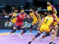 PKL 12: Bharat's Super 10, Shubham's High Five powers Telugu Titans to fourth consecutive win - Hindi News | PKL 12: Bharat's Super 10, Shubham's High Five powers Telugu Titans to fourth consecutive win | Latest other-sports News at Lokmattimes.com