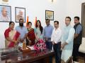 CM Rekha Gupta meets with 'Kantara: Chapter 1' actors Rishab Shetty, Rukmini Vasanth - Hindi News | CM Rekha Gupta meets with 'Kantara: Chapter 1' actors Rishab Shetty, Rukmini Vasanth | Latest entertainment News at Lokmattimes.com