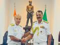 CNS Admiral Tripathi meets Brazilian Navy Commander, discusses expanding defence cooperation between navies - Hindi News | CNS Admiral Tripathi meets Brazilian Navy Commander, discusses expanding defence cooperation between navies | Latest international News at Lokmattimes.com