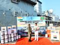 Deputy Chief of Naval Staff of Indian Navy hands over operational spares for MNDF Coast Guard Ship Huravee to Maldives CDF - Hindi News | Deputy Chief of Naval Staff of Indian Navy hands over operational spares for MNDF Coast Guard Ship Huravee to Maldives CDF | Latest international News at Lokmattimes.com