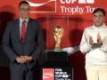 FIFA World Cup 2026 trophy arrives in India; Mansukh Mandaviya, Gilberto D'silva unveil trophy - Hindi News | FIFA World Cup 2026 trophy arrives in India; Mansukh Mandaviya, Gilberto D'silva unveil trophy | Latest football News at Lokmattimes.com