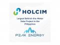 Holcim and Peak Energy Sign Largest Behind-the-Meter Solar Project in the Philippines - Hindi News | Holcim and Peak Energy Sign Largest Behind-the-Meter Solar Project in the Philippines | Latest business News at Lokmattimes.com