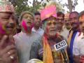 Bihar Minister Ram Kripal Yadav celebrates Holi at Patna's Gandhi Maidan; spreads message of love - Hindi News | Bihar Minister Ram Kripal Yadav celebrates Holi at Patna's Gandhi Maidan; spreads message of love | Latest national News at Lokmattimes.com