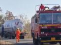 MP: LPG gas leak from tanker after collision with truck in Guna - Hindi News | MP: LPG gas leak from tanker after collision with truck in Guna | Latest national News at Lokmattimes.com