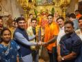 Gautam Gambhir, SuryaKumar Yadav offer prayers at Shree Siddhivinayak Temple - Hindi News | Gautam Gambhir, SuryaKumar Yadav offer prayers at Shree Siddhivinayak Temple | Latest cricket News at Lokmattimes.com
