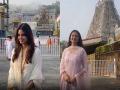 Harnaaz Sandhu, Malavika Mohanan visit Tirumala temple - Hindi News | Harnaaz Sandhu, Malavika Mohanan visit Tirumala temple | Latest entertainment News at Lokmattimes.com