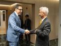 EAM Jaishankar meets Cyprus FM Constantinos Kombos in Brussels - Hindi News | EAM Jaishankar meets Cyprus FM Constantinos Kombos in Brussels | Latest international News at Lokmattimes.com