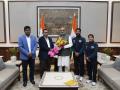India Lacrosse teams meet Vice-President Radhakrishnan after historic golds - Hindi News | India Lacrosse teams meet Vice-President Radhakrishnan after historic golds | Latest other-sports News at Lokmattimes.com