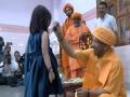Yogi Adityanath performs Kanya Pujan on ninth day of Chaitra Navratri in Gorakhpur - Hindi News | Yogi Adityanath performs Kanya Pujan on ninth day of Chaitra Navratri in Gorakhpur | Latest national News at Lokmattimes.com