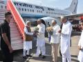 Gujarat Governor, CM, Deputy CM extend warm welcome to PM Modi at Ahmedabad airport - Hindi News | Gujarat Governor, CM, Deputy CM extend warm welcome to PM Modi at Ahmedabad airport | Latest national News at Lokmattimes.com