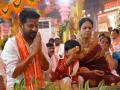 Telangana CM Revanth Reddy performs Bhoomi Pooja for Basara temple expansion - Hindi News | Telangana CM Revanth Reddy performs Bhoomi Pooja for Basara temple expansion | Latest politics News at Lokmattimes.com