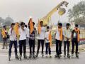 Ayodhya skaters showcase stunts at Lata Mangeshkar Chowk - Hindi News | Ayodhya skaters showcase stunts at Lata Mangeshkar Chowk | Latest other-sports News at Lokmattimes.com