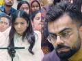 Virat Kohli, Anushka Sharma attend 'Ekantik Vartalaap' during spiritual visit to Keli Kunj Ashram - Hindi News | Virat Kohli, Anushka Sharma attend 'Ekantik Vartalaap' during spiritual visit to Keli Kunj Ashram | Latest entertainment News at Lokmattimes.com