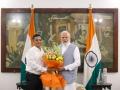 PM Modi meets NITI Aayog's new full-time member Dr Gobardhan Das, calls his journey 'very inspiring' - Hindi News | PM Modi meets NITI Aayog's new full-time member Dr Gobardhan Das, calls his journey 'very inspiring' | Latest business News at Lokmattimes.com
